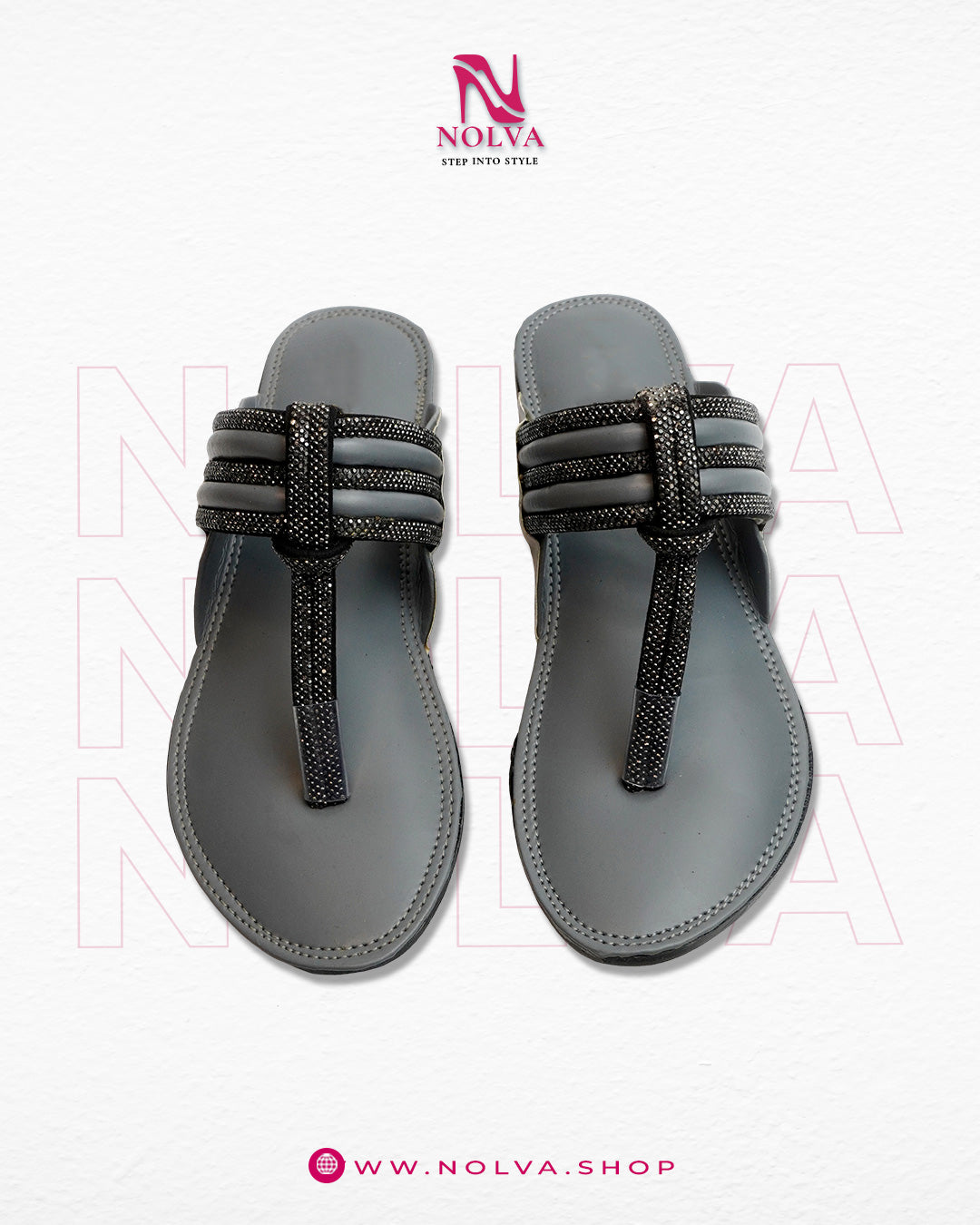 Grey Stylish Women Sandals | Designer Comfortable Flat Footwear for Daily Wear