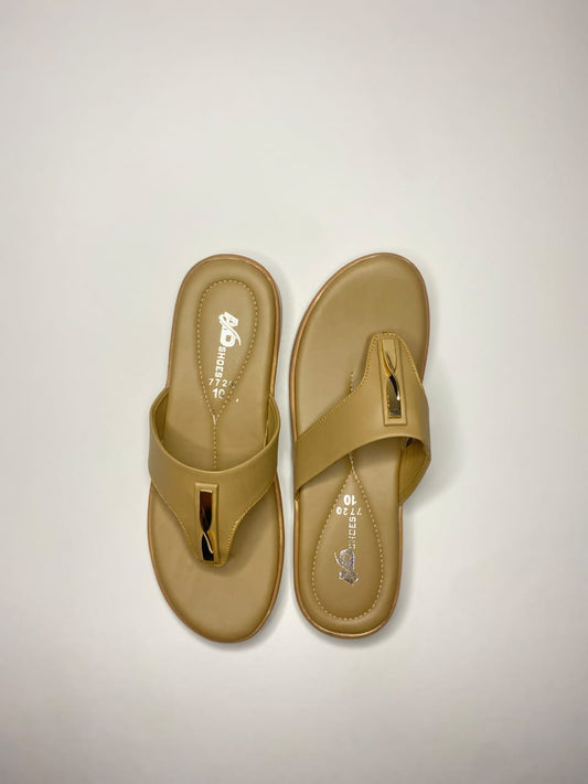 Women’s brown wedge sandals with bow detail – lightweight casual summer footwear.