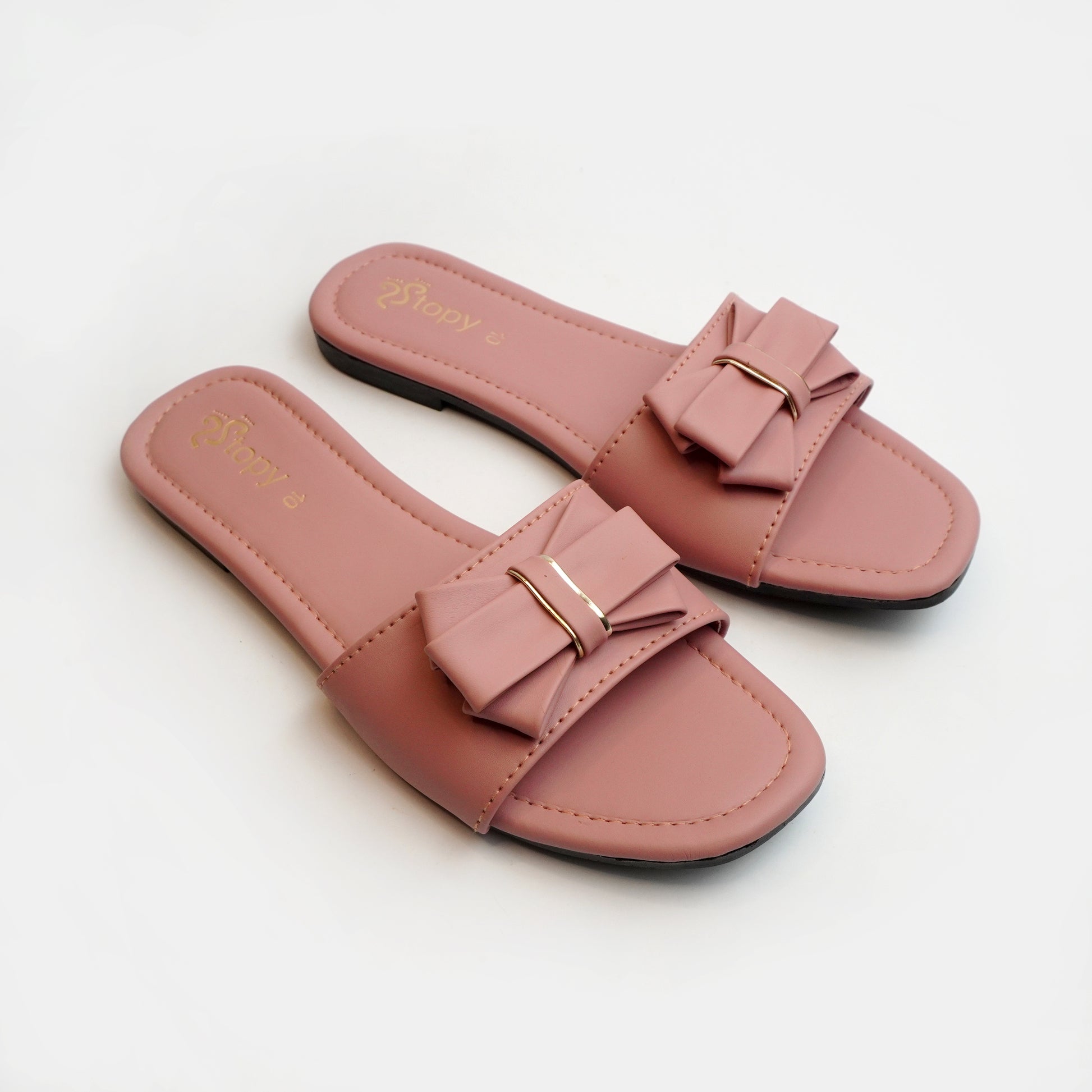 Nolva Chic Bow Flats in tan color with elegant bow detail – comfortable women’s flats for casual and office wear